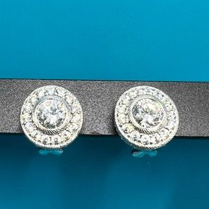 Elegant Sterling Silver and Rhinestone Posts